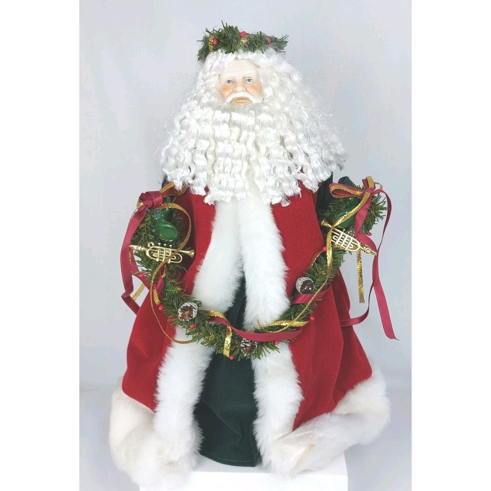Vintage Midwest Importers Victorian Santa Tree‎ Topper CENTERPIECE 12"